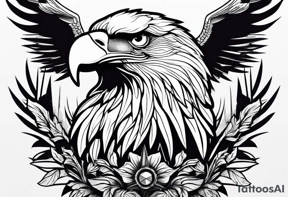 black eagle tattoo idea