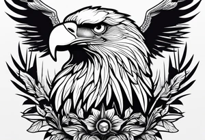 black eagle tattoo idea