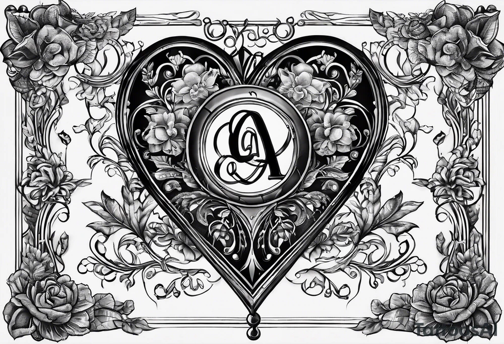 Vintage key to my heart that always to be inserted into skin,  incorporating the letter a tattoo idea