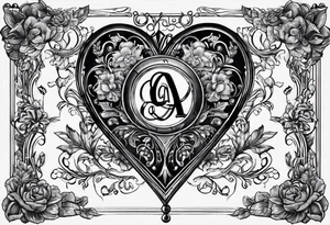 Vintage key to my heart that always to be inserted into skin,  incorporating the letter a tattoo idea