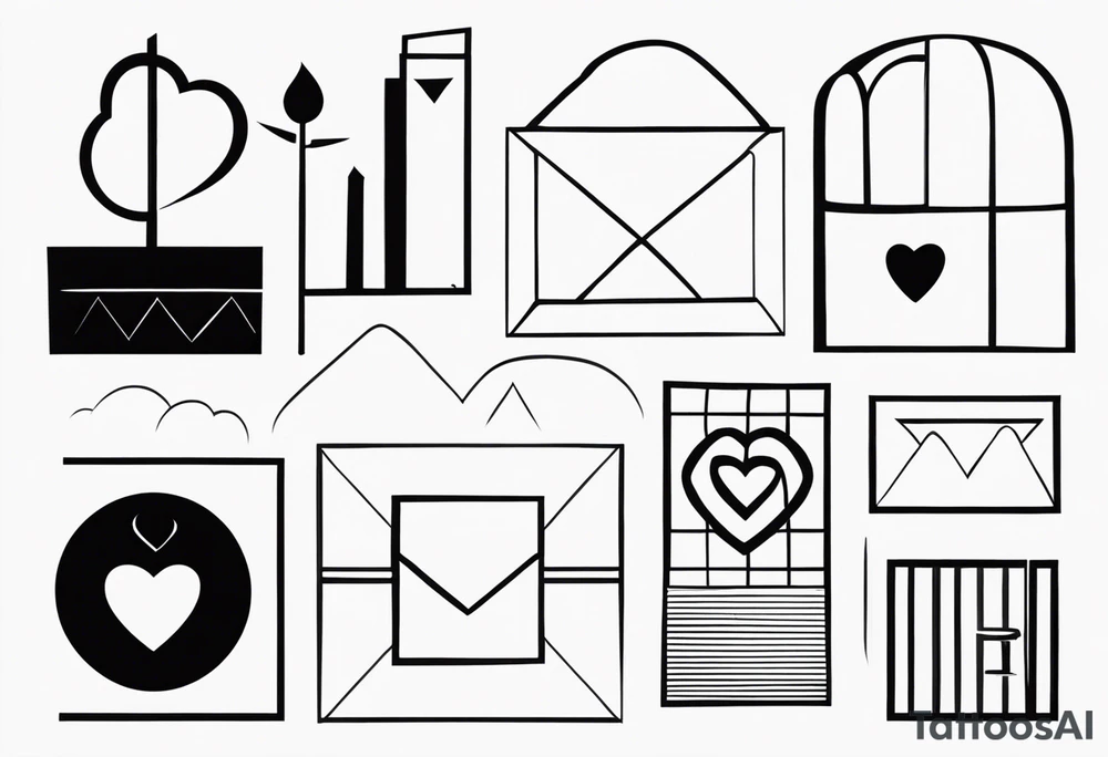 minimalistic symbol for february tattoo idea