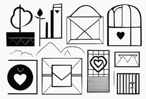 minimalistic symbol for february tattoo idea