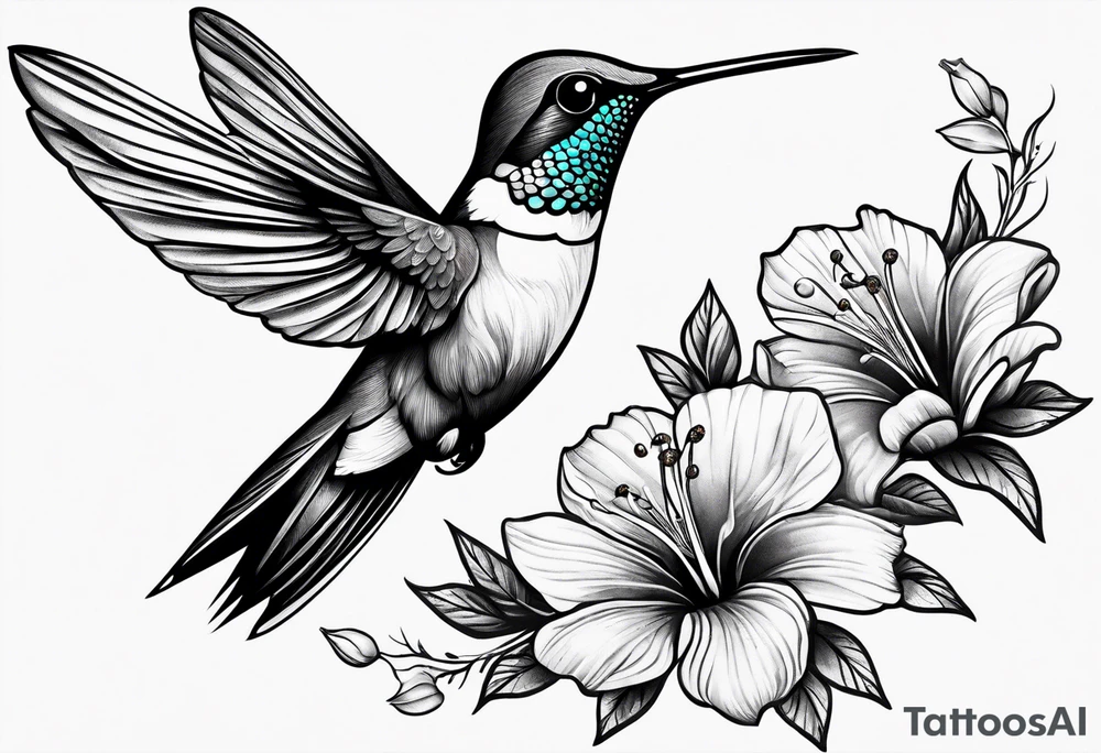 hummingbird tattoo idea