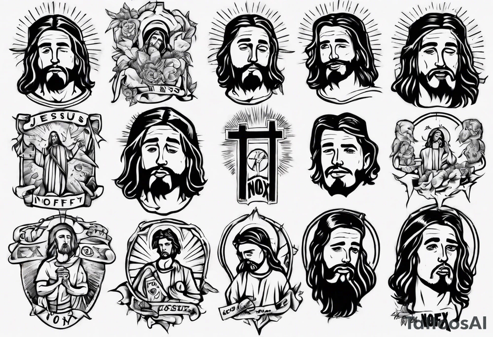 Jesus in a nofx tshirt tattoo idea
