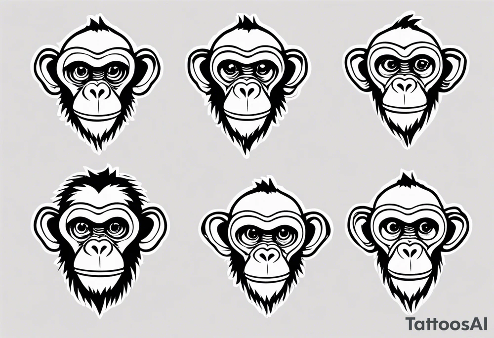 Funny Monkey tattoo idea