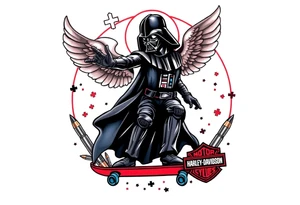 darth vader skateboarding, heaven, outdoors, Harley Davidson, bullets, puzzle red & blue colors

WORDS "Seth J. Carter"
12/29/88-01/06/24 tattoo idea