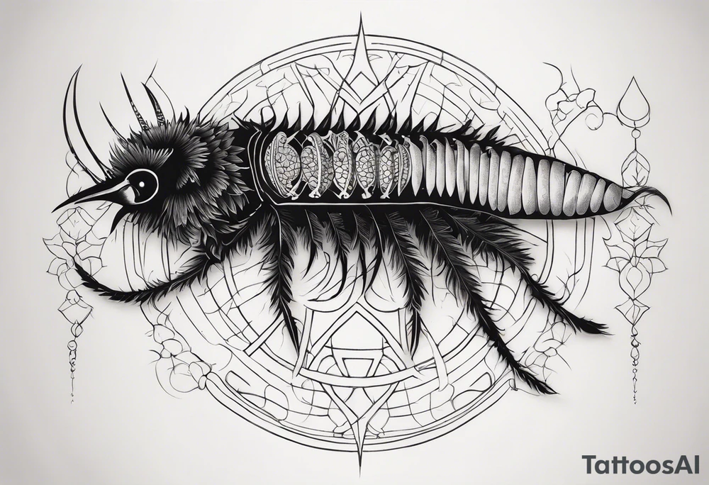 centipede,crow, tattoo idea