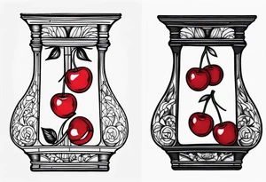 Cherry hourglass tattoo idea