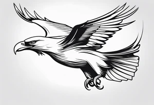 flying fish eagle tattoo idea