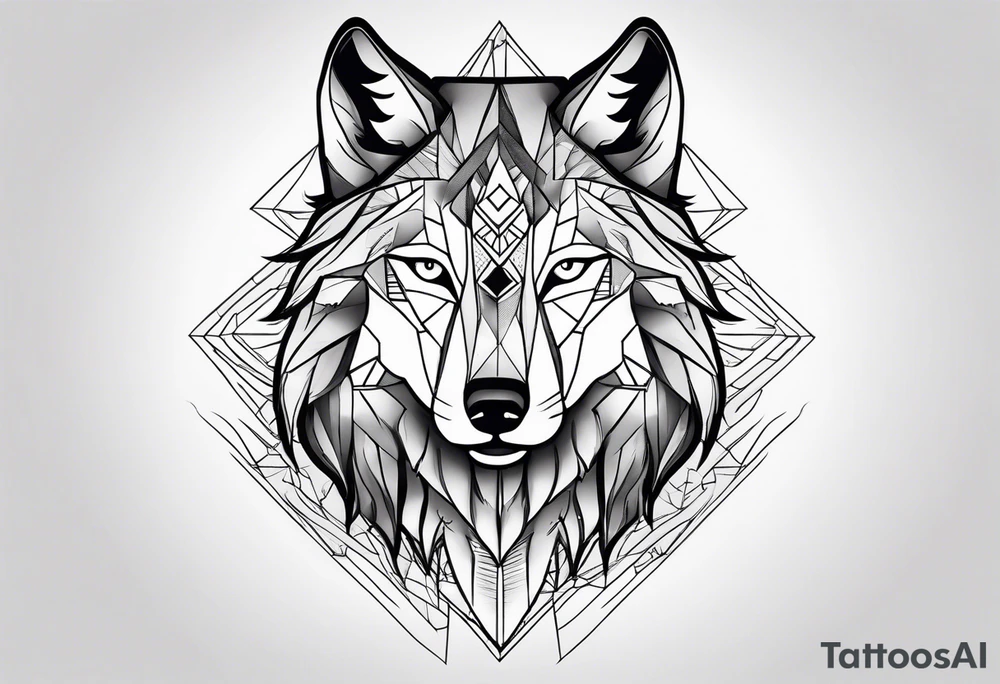 a wolf tattoo idea