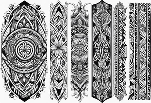 Tribal arm sleeve tattoo idea