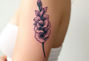 Quotes, paintbrushes, Gladiolus tattoo idea