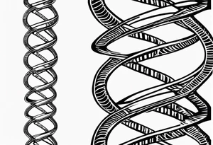 DNA strand tattoo idea