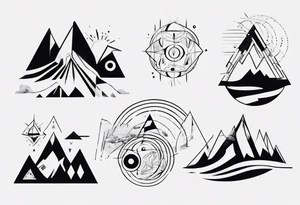 Kora with mountains tattoo idea