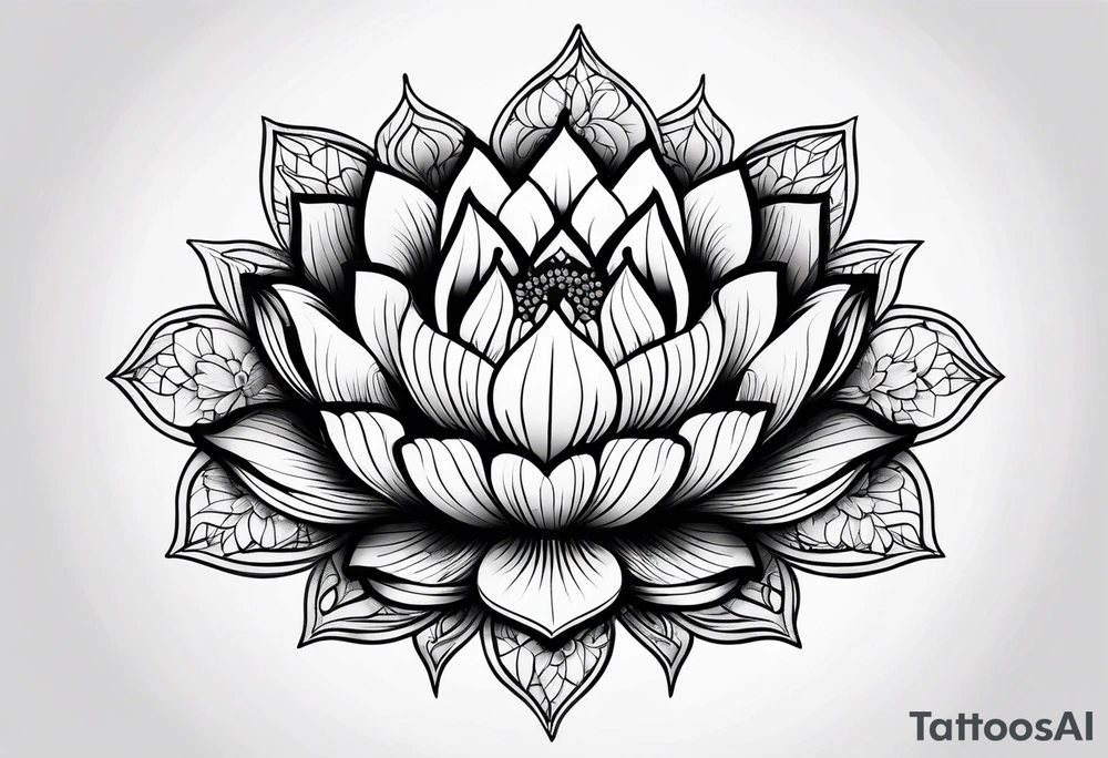 Lotus flower tattoo idea