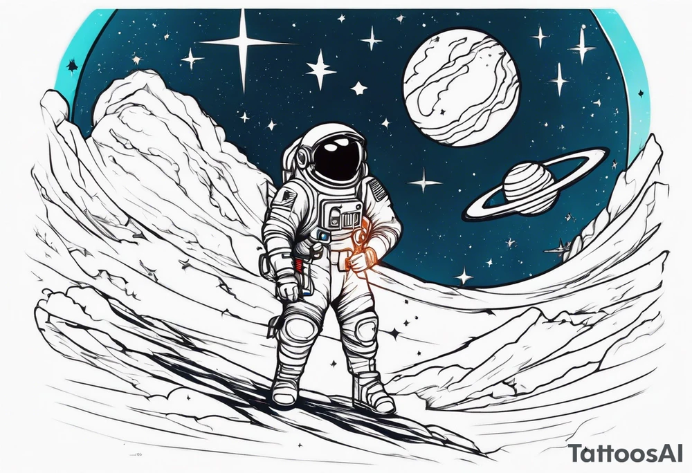Space wanderer using speed of light tattoo idea