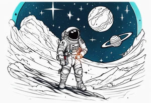 Space wanderer using speed of light tattoo idea