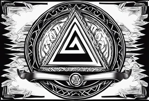 Valhalla  shield sword valknut tattoo idea