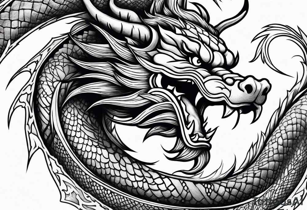 chinese dragon tattoo idea