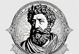 something that represents wisdom my idol being Marcus Aurelius if is relevant and something that represents discipline and ambitions. tattoo idea