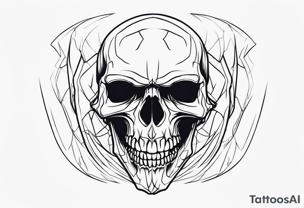 skull mouth open tattoo idea