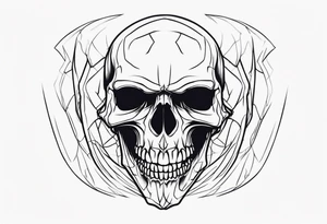 skull mouth open tattoo idea