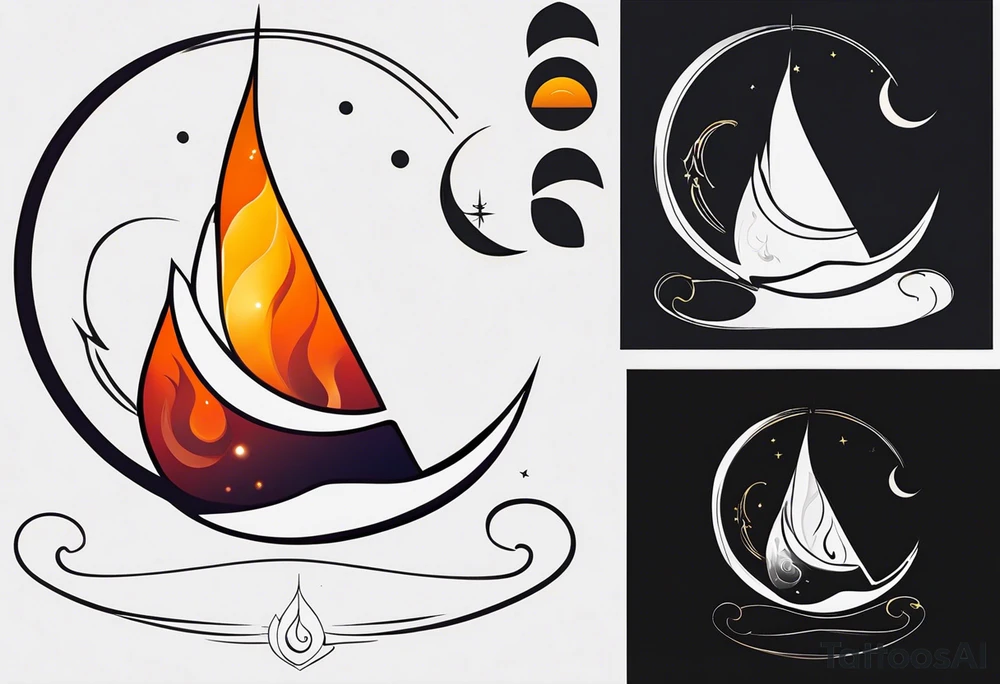 explore symbole
sacred crescent moon
glyph
fire symbol
celestial tattoo idea