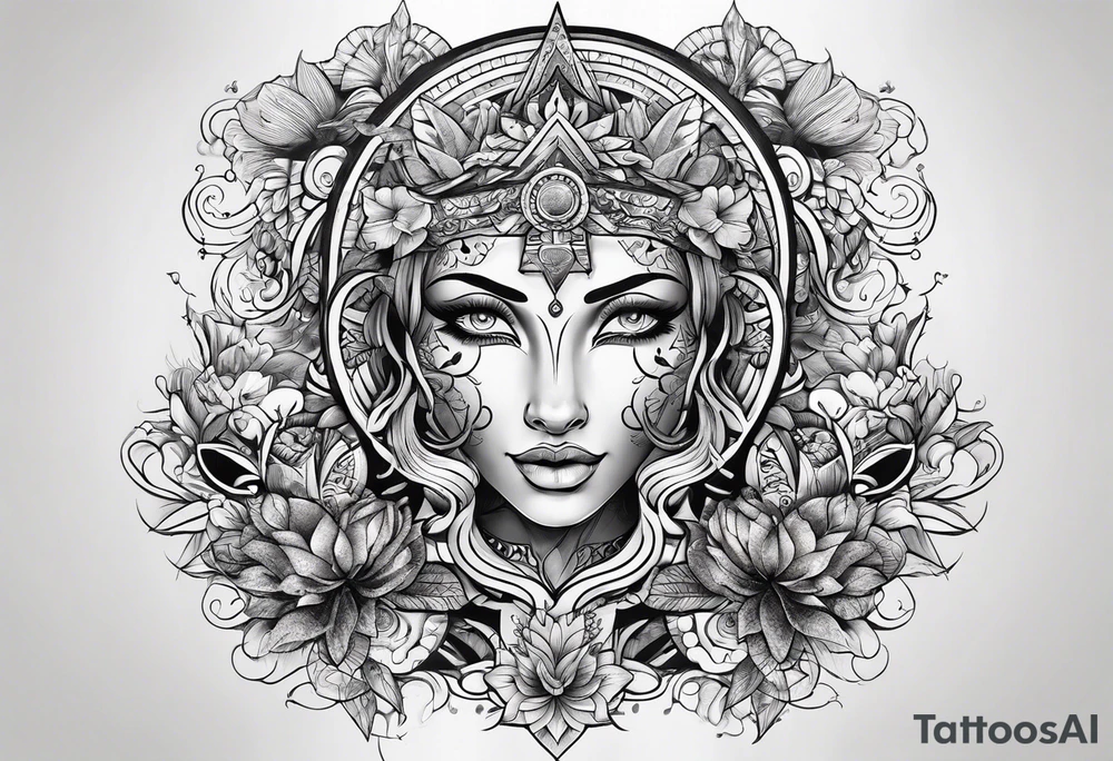 empowerment and agency symbols on arm tattoo idea