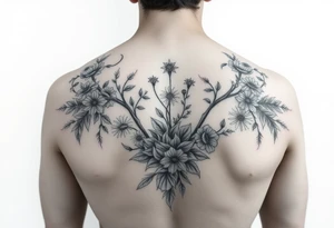 Extra large 
Female full back tattoo garden of eden tattoo idea
