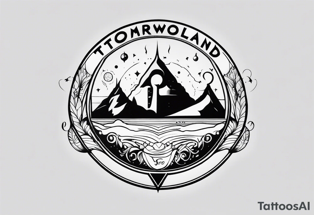 tomorrowland festival logo for 3 friends tattoo idea