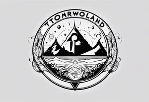 tomorrowland festival logo for 3 friends tattoo idea