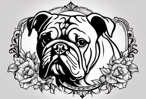 English bulldog tattoo idea