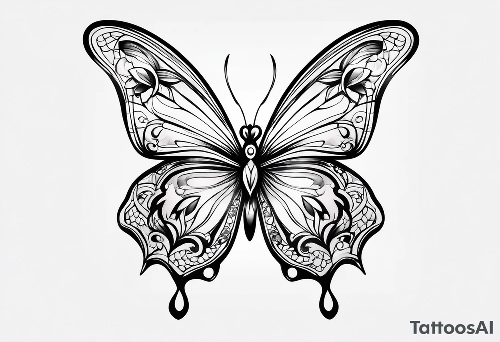 butterfly simple tattoo idea