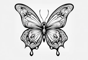 butterfly simple tattoo idea