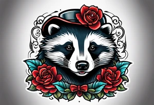 Angry badger tattoo idea