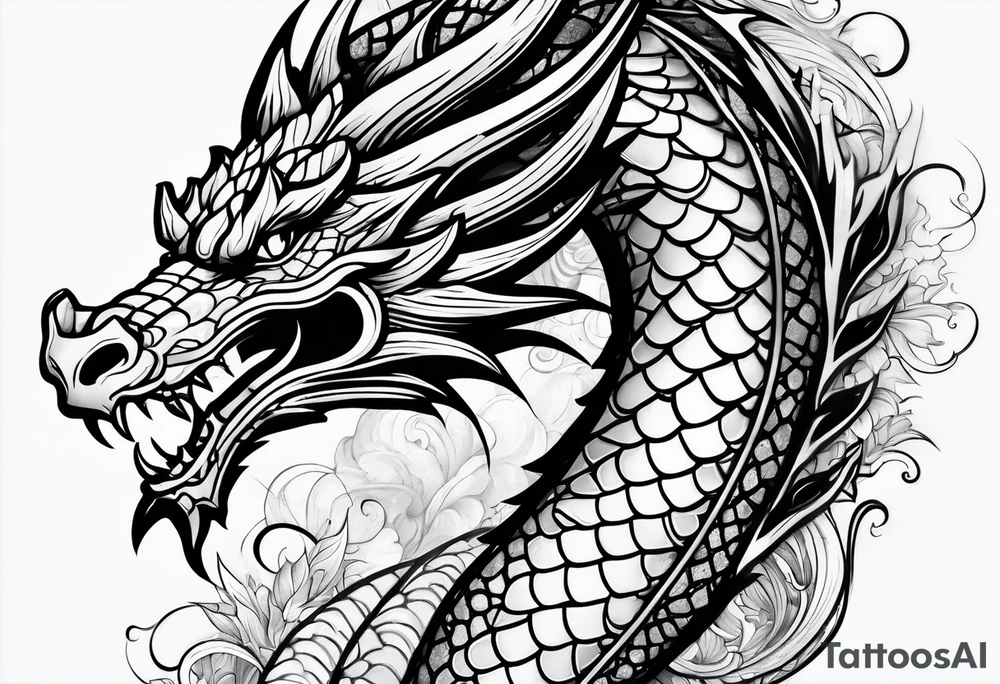 Dragon sexy tattoo idea