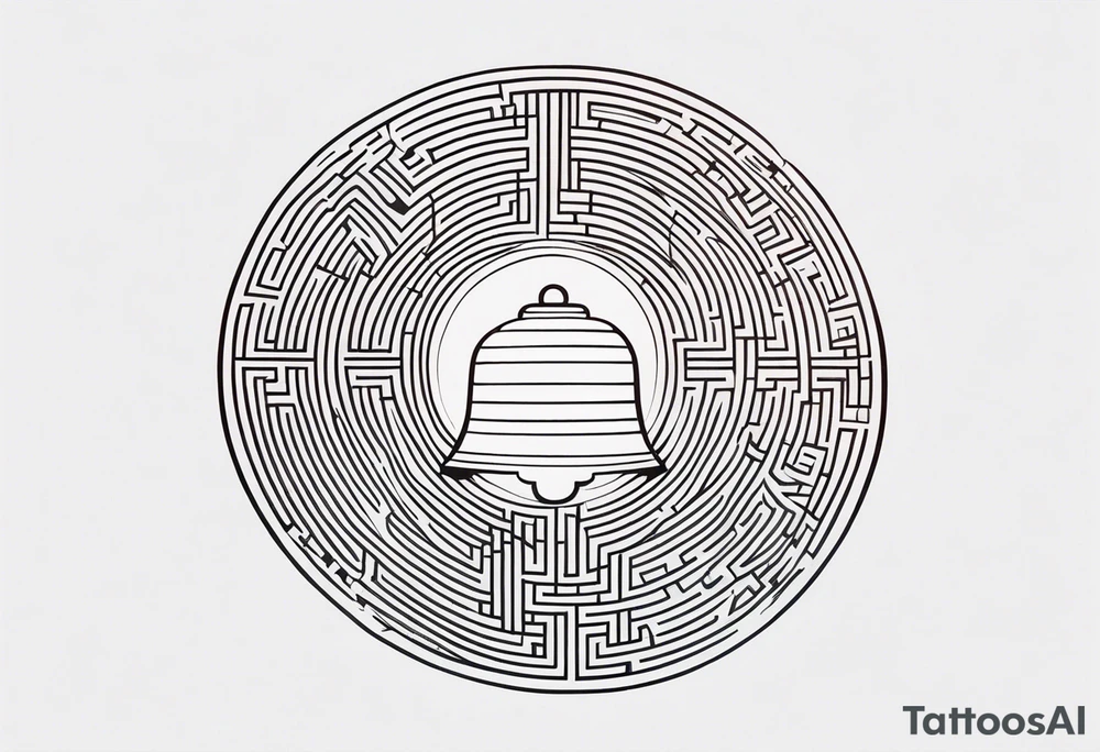Maze Mirror Bell tattoo idea