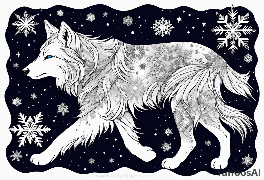 Constellation, animal, snowflake tattoo idea