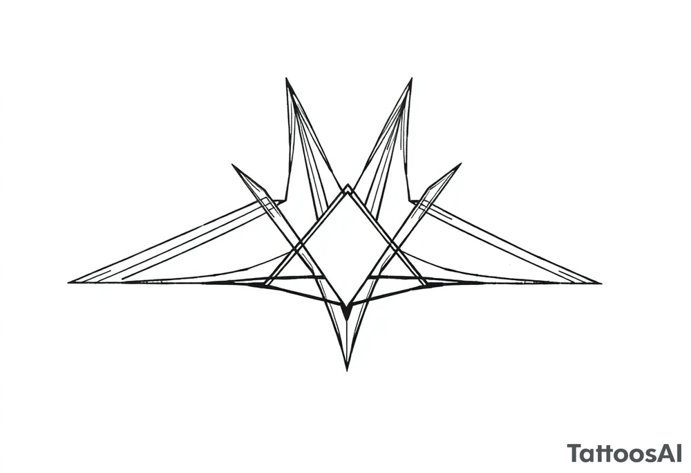 Five different path merge together in the center but should be very psychedelic and trippy tattoo idea