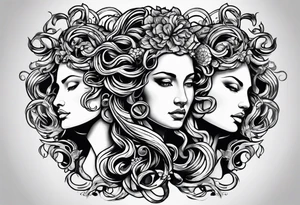 Medusa heads tattoo idea