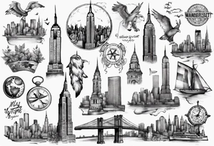 New York City wanderlust tattoo idea