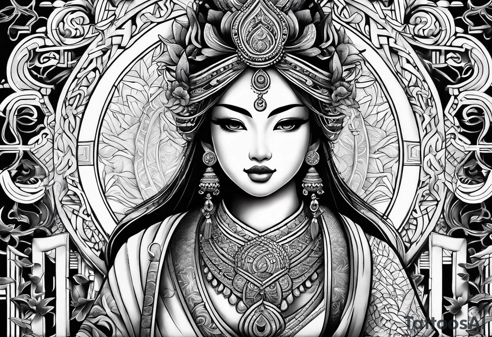 Half sleeve, sanskrit tattoo idea