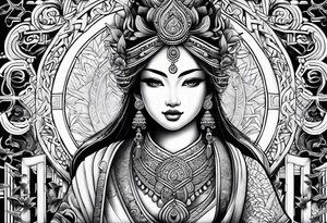 Half sleeve, sanskrit tattoo idea