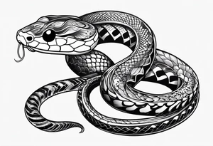A cute snake with hearts. tattoo idea