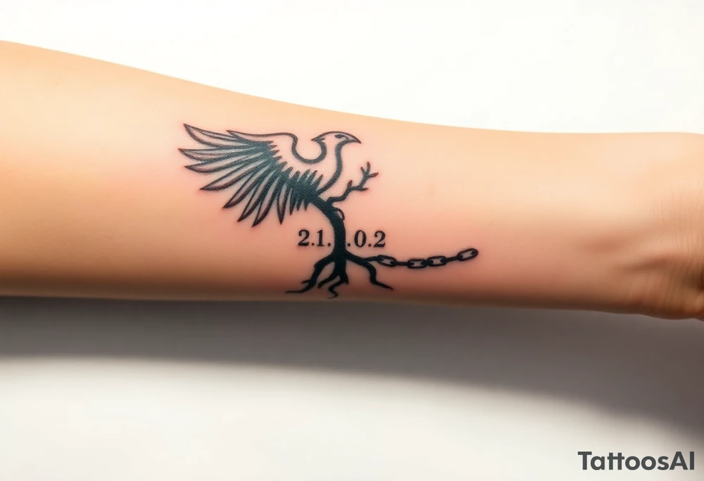 I would like a tattoo that symbolizes my journey of recovery and personal transformation. It should reflect my struggle with addiction and my rebirth after a coma on February 21, followed by being taken off life support on February 22, which I consider my second birthday.
Key elements to include:
- A symbol of rebirth (such as a phoenix or tree).
- Chains or barriers broken to represent freedom from addiction and dependencies.
- Subtle incorporation of the dates "21.02" and "22.02".
- Emphasis on self-love, inner strength, and the journey of life.
I prefer a minimalist style that conveys meaning and dignity. tattoo idea