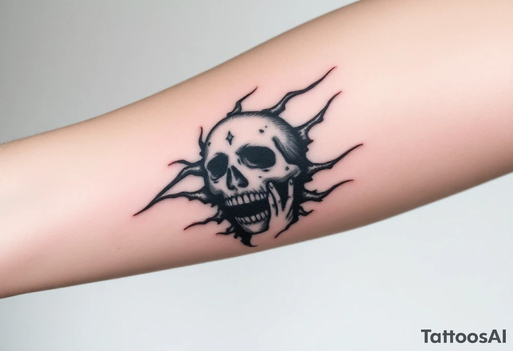Ripped soul drowned in sorrow because of who they became tattoo idea