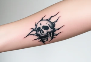 Ripped soul drowned in sorrow because of who they became tattoo idea