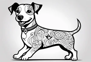 Grinning jack Russell tattoo idea