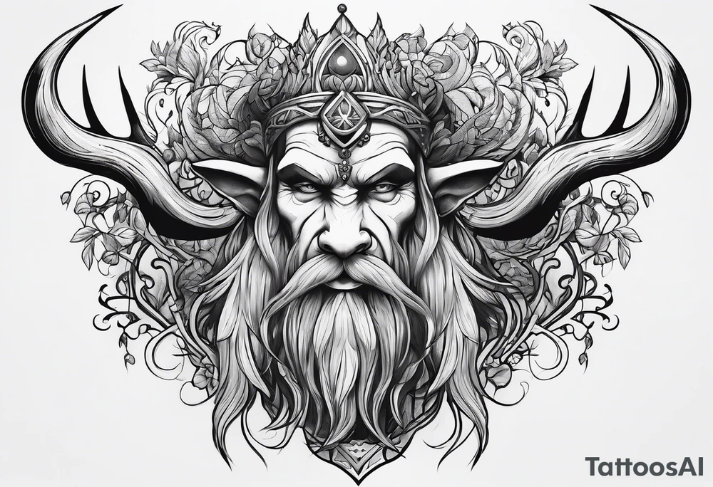 Russian leshy tattoo idea