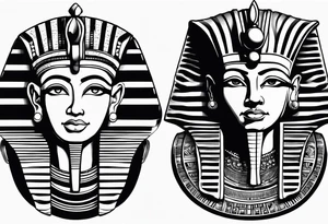 Pharaoh and King tattoo idea
